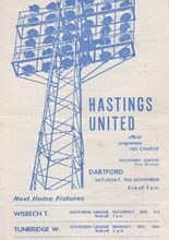 Hastings United v Dartford 19-Nov-1966