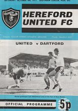 Hereford United v Dartford 09-Oct-1971