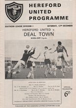 Hereford United v Deal Town 12-Dec-1964