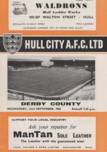 Hull City v Derby County 22-Sep-1965