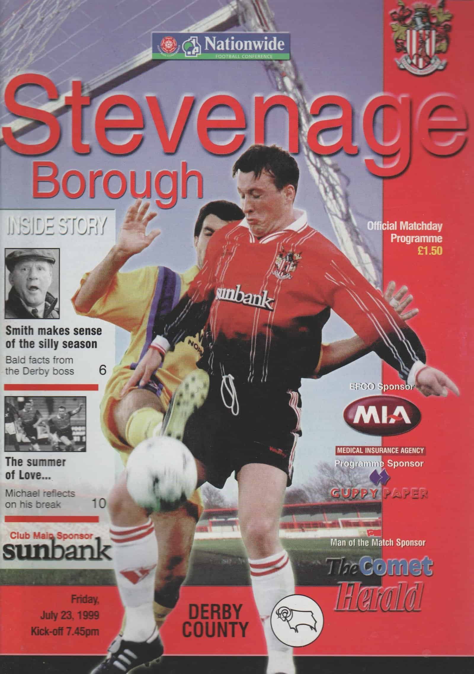 Stevenage Borough v Derby County 23-Jul-1999