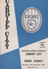 Cardiff City v Derby County 23-Sep-1967