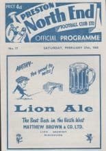 Preston North End v Derby County 27-Feb-1965