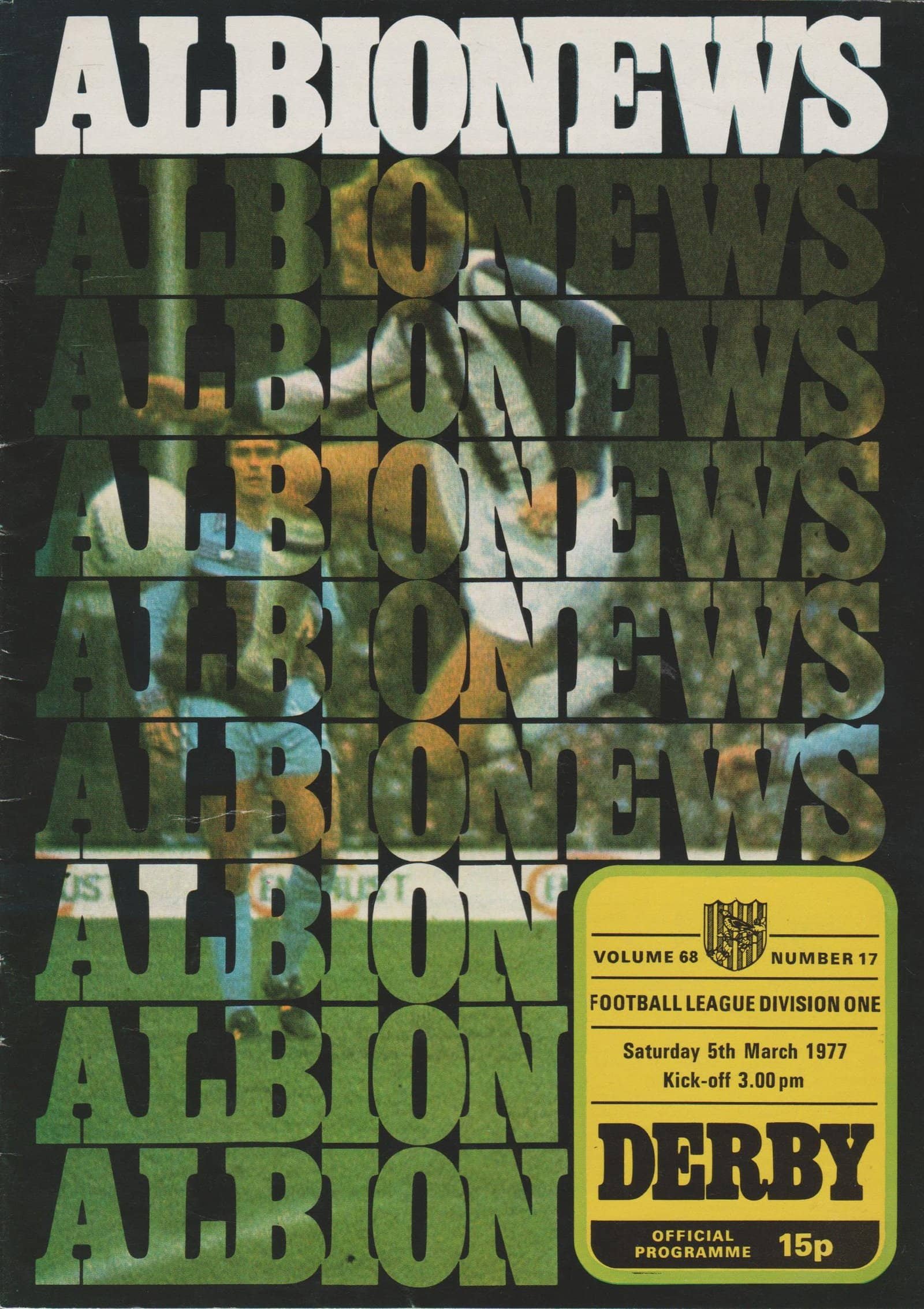 West Bromwich Albion v Derby County 05-Mar-1977