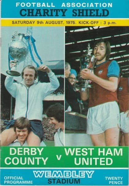 Derby County v West Ham United  09-Aug-1975
