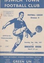 Ipswich Town v Doncaster Rovers 14-Dec-1957