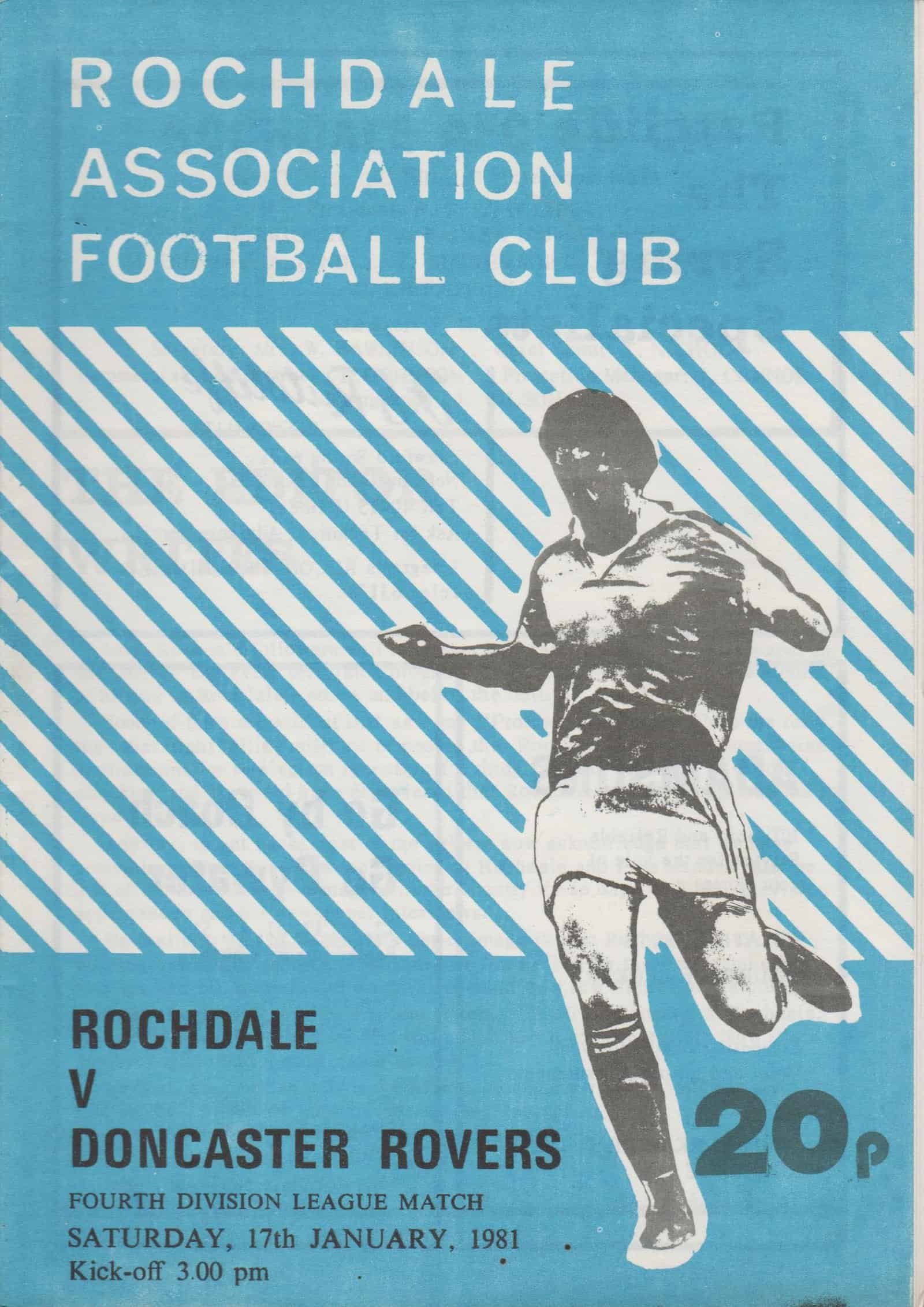 Rochdale v Doncaster Rovers 17-Jan-1981