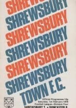 Shrewsbury Town v Doncaster Rovers 01-Feb-1975