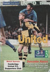 Cambridge United v Doncaster Rovers 25-Oct-1996