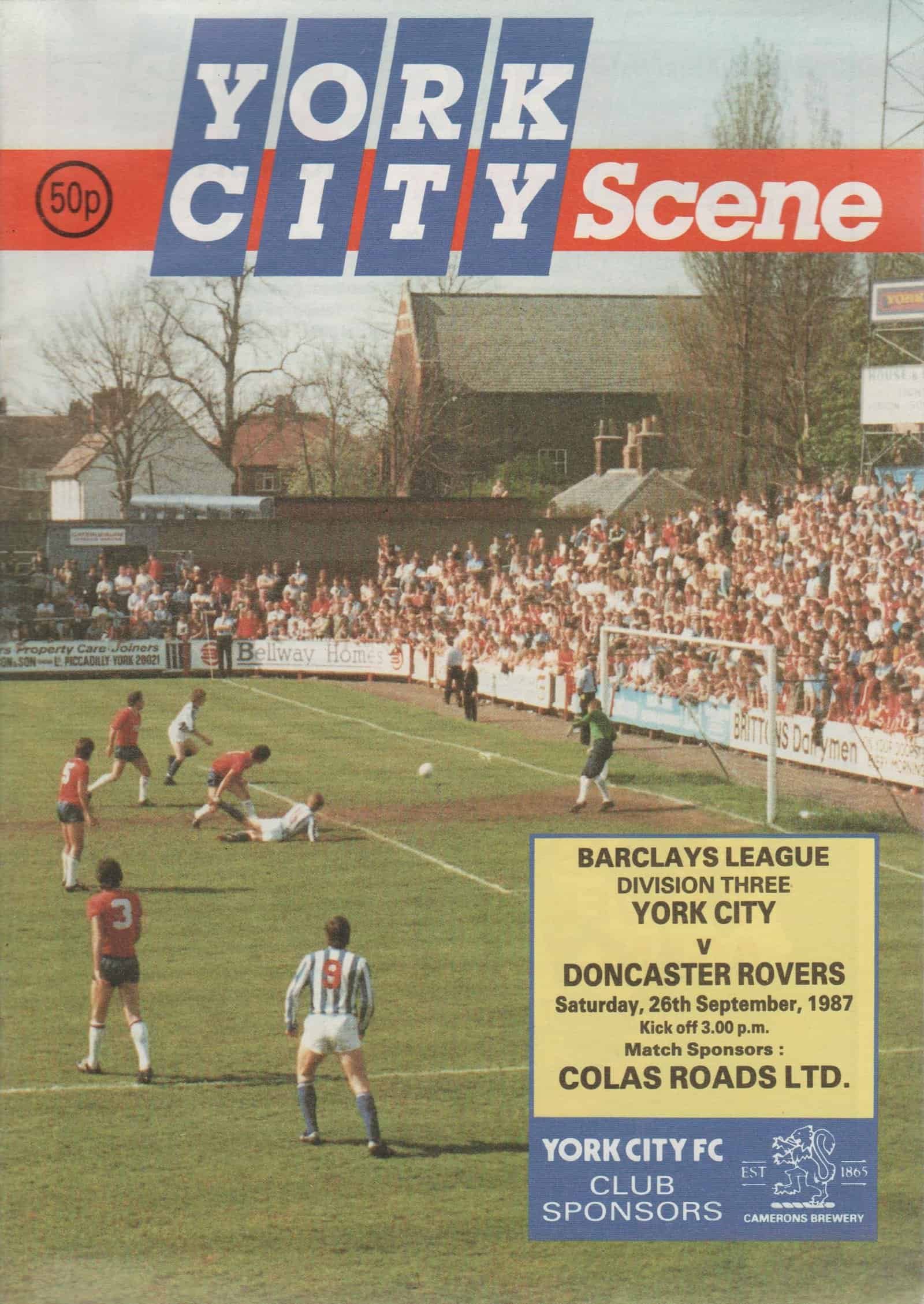 York City v Doncaster Rovers 26-Sep-1987