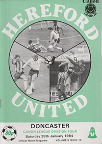 Hereford United v Doncaster Rovers 28-Jan-1984