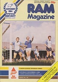 Derby County v Doncaster Rovers 03-Nov-1984