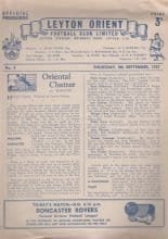Leyton Orient v Doncaster Rovers 05-Sep-1957