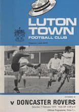 Luton Town v Doncaster Rovers 07-Feb-1970