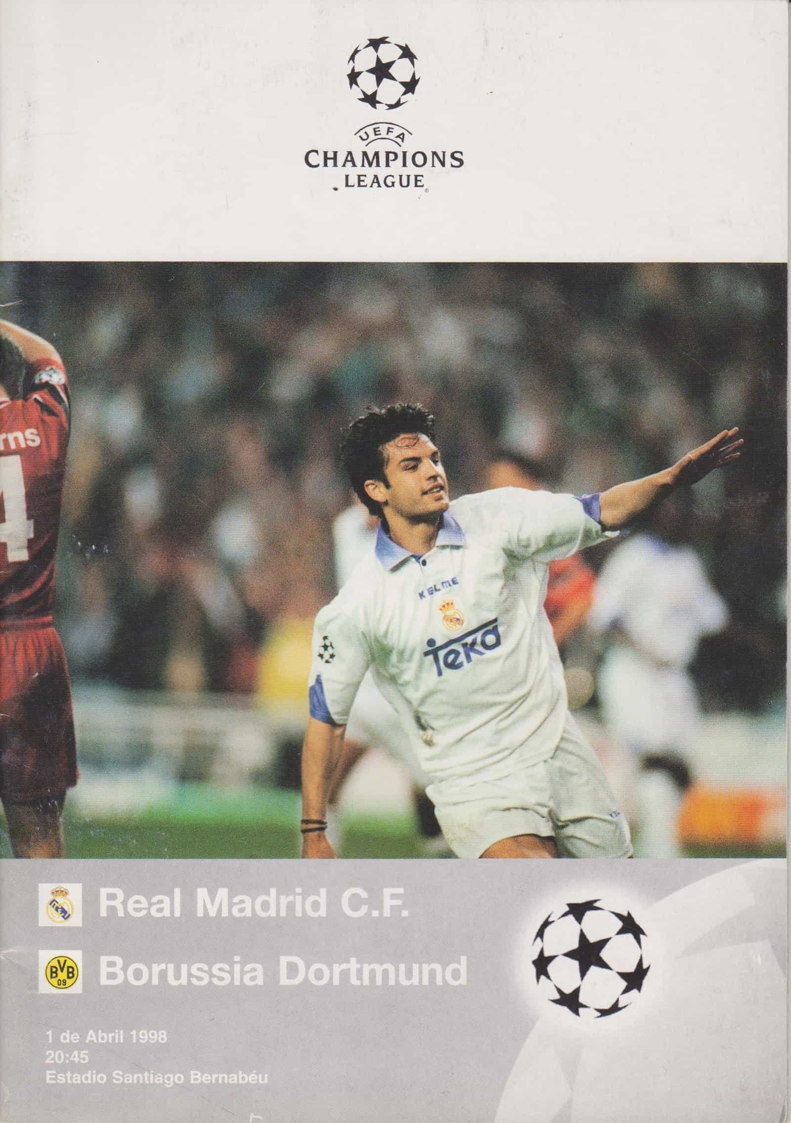 Real Madrid v Borussia Dortmund 01-Apr-1998