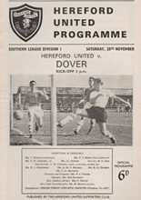 Hereford United v Dover 28-Nov-1964