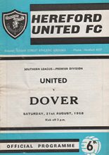 Hereford United v Dover 31-Aug-1968