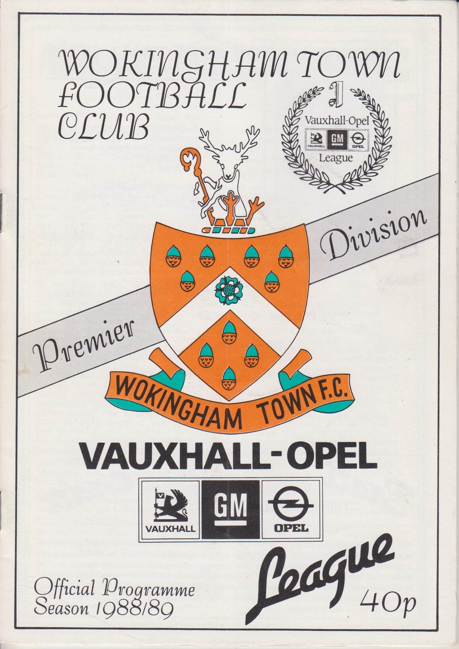 Wokingham Town v Dulwich Hamlet 12-Nov-1988