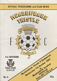 Meadowbank Thistle v Dumbarton 07-Oct-1987
