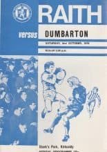 Raith Rovers v Dumbarton 02-Oct-1976