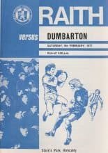 Raith Rovers v Dumbarton 05-Feb-1977