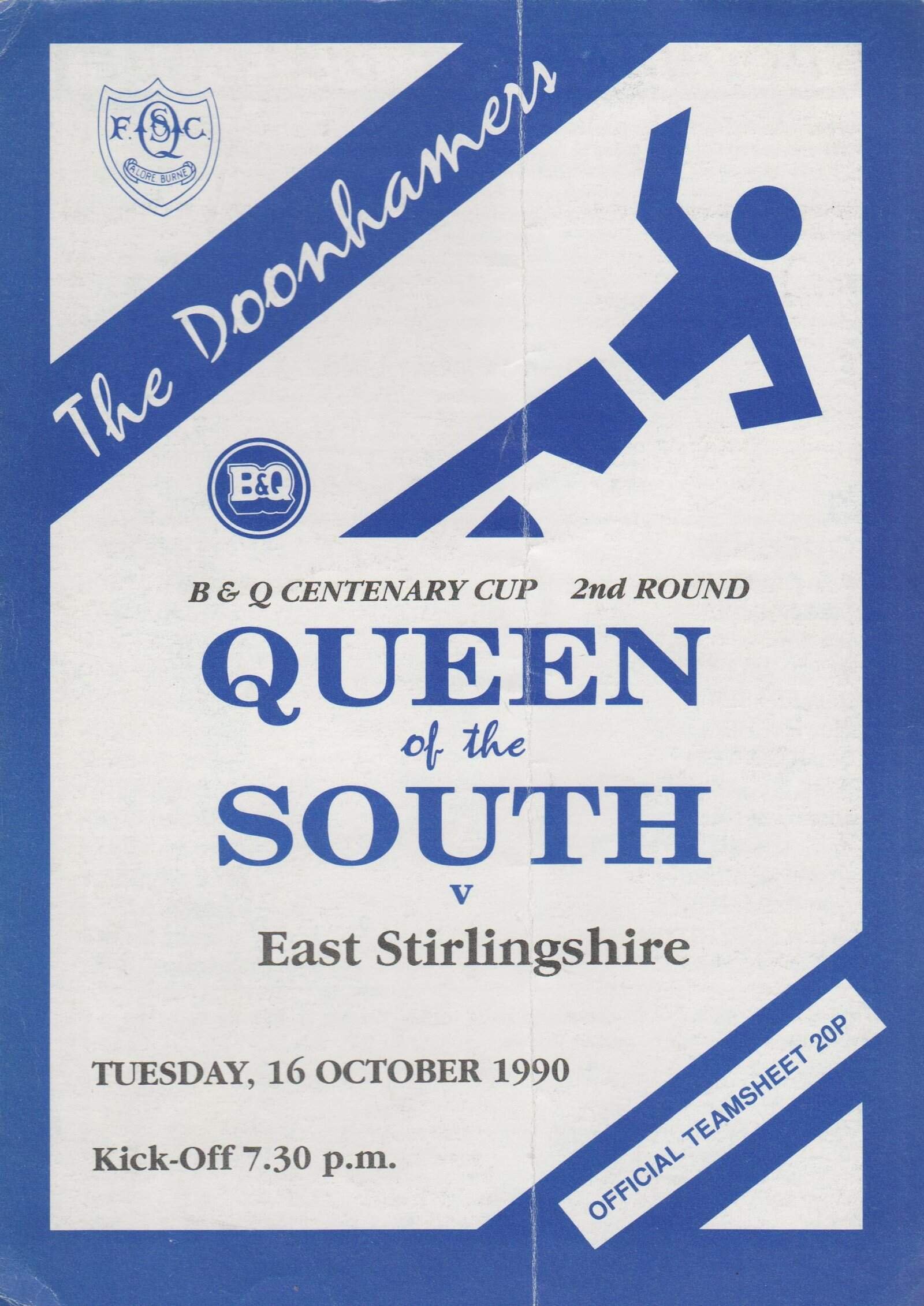 Queen of the South v East Stirling 16-Oct-1990