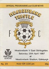 Meadowbank Thistle v East Stirling 25-Apr-1987