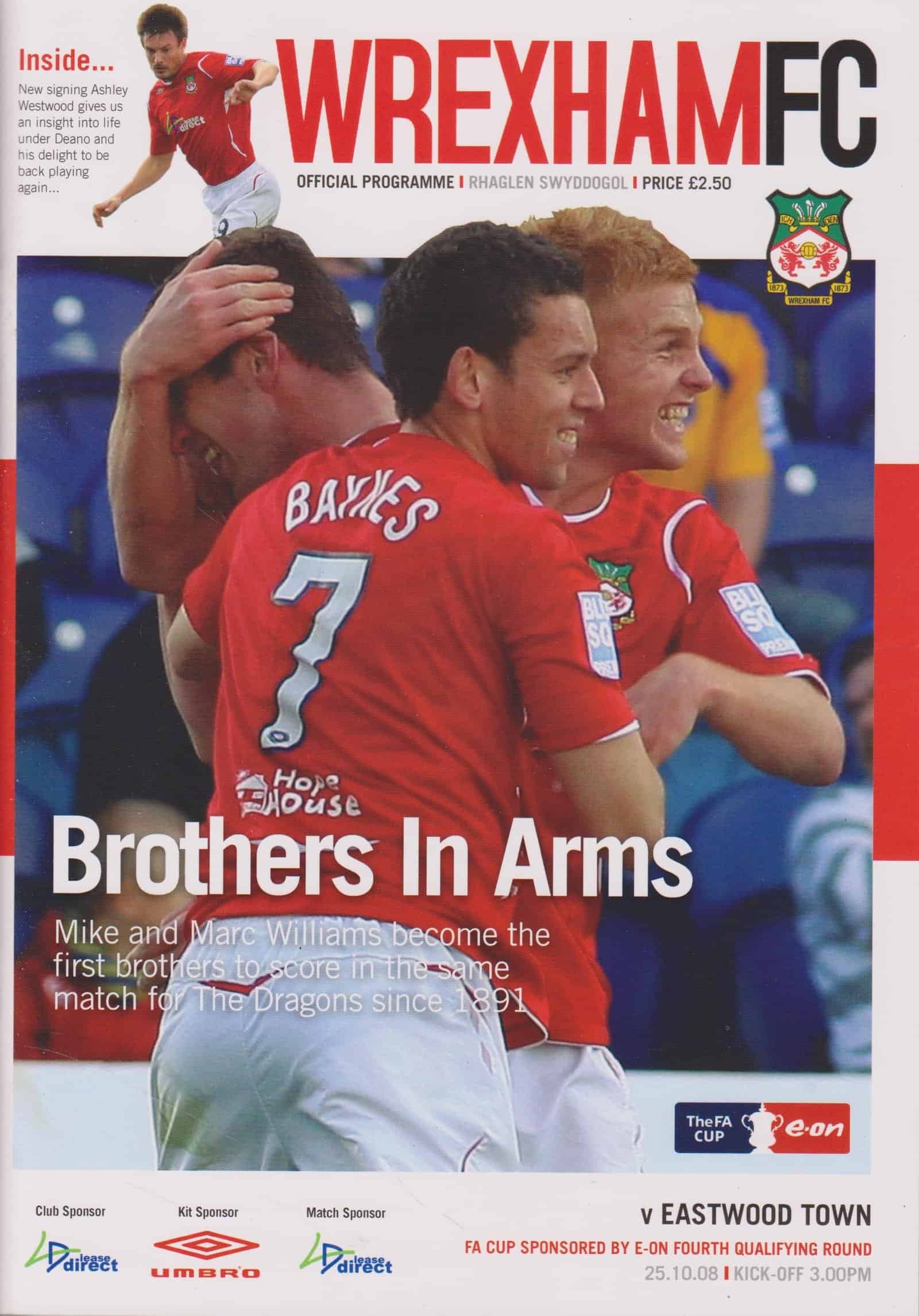Wrexham v Eastwood Town 25-Oct-2008