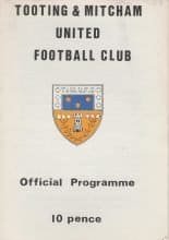 Tooting & Mitcham United v Egham Town 07-Mar-1978