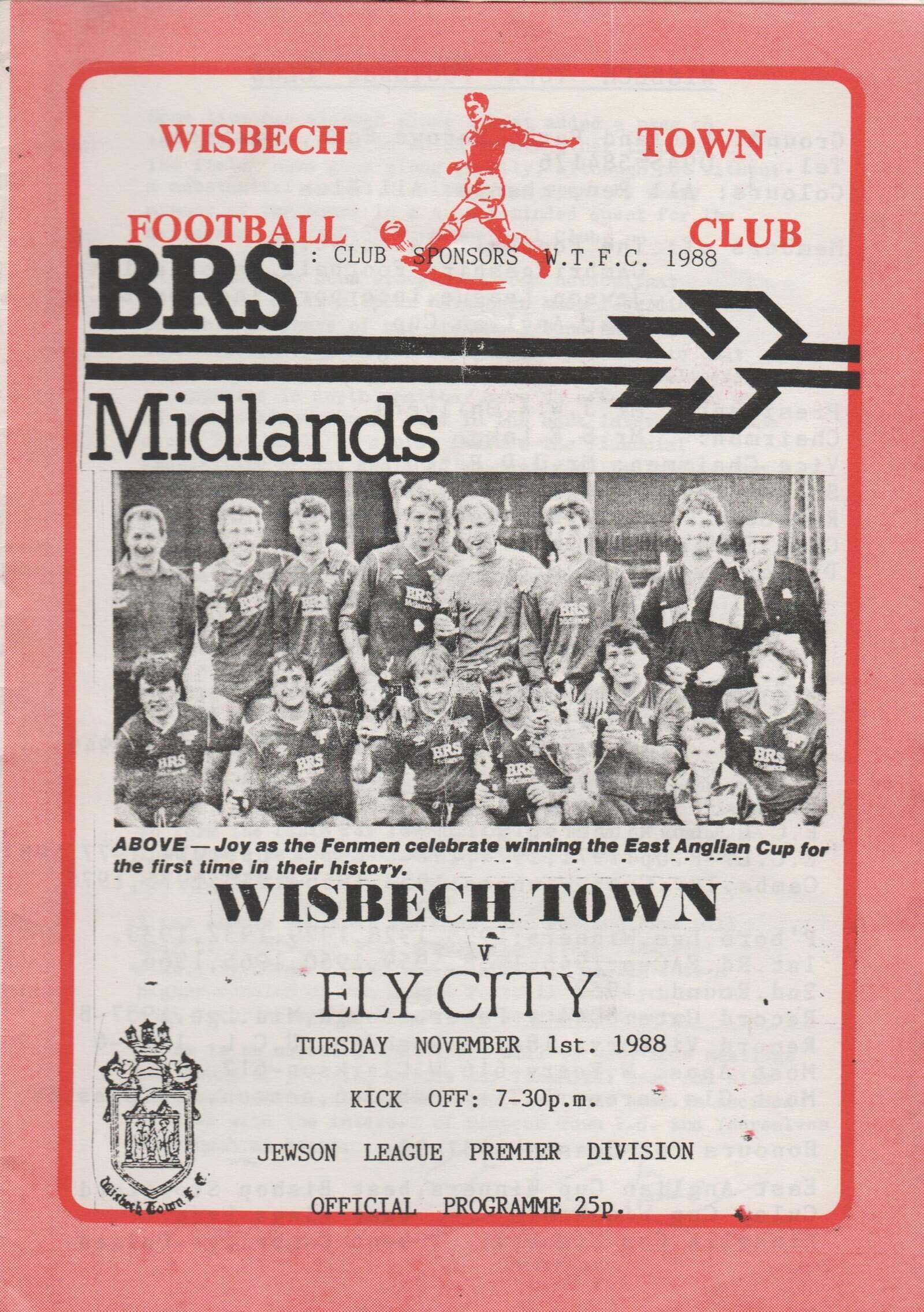 Wisbech Town v Ely City 01-Nov-1988