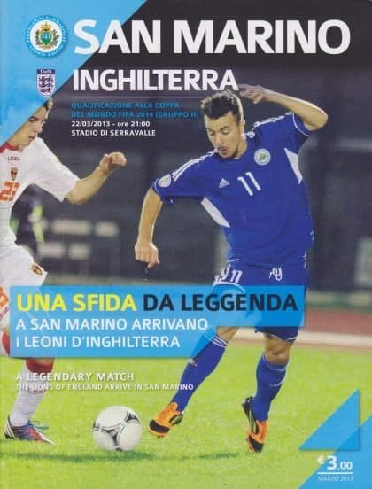 San Marino v England 22-Mar-2013