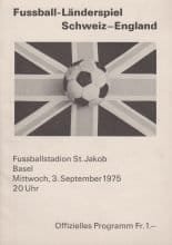 Switzerland v England 03-Sep-1975