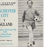 Manchester City v England 09-Feb-1982