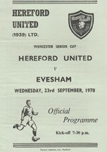 Hereford United v Evesham 23-Sep-1970