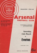 Arsenal v Everton 12-Mar-1966