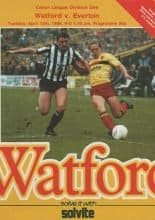 Watford v Everton 15-Apr-1986