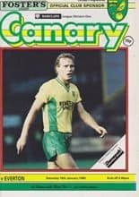 Norwich City v Everton 16-Jan-1988