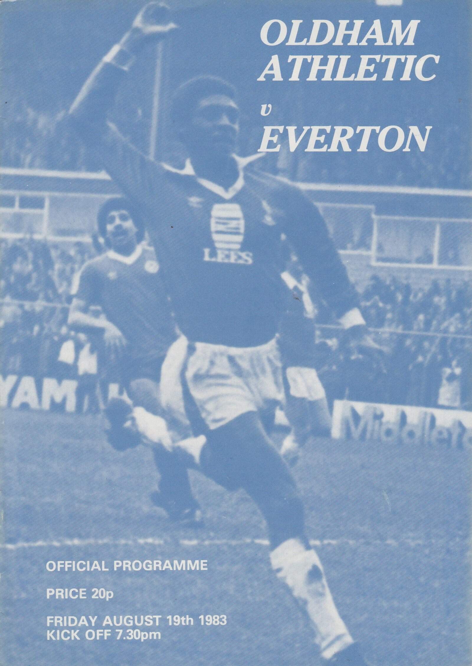Oldham Athletic v Everton 19-Aug-1983