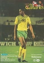 Norwich City v Everton 22-Dec-1990