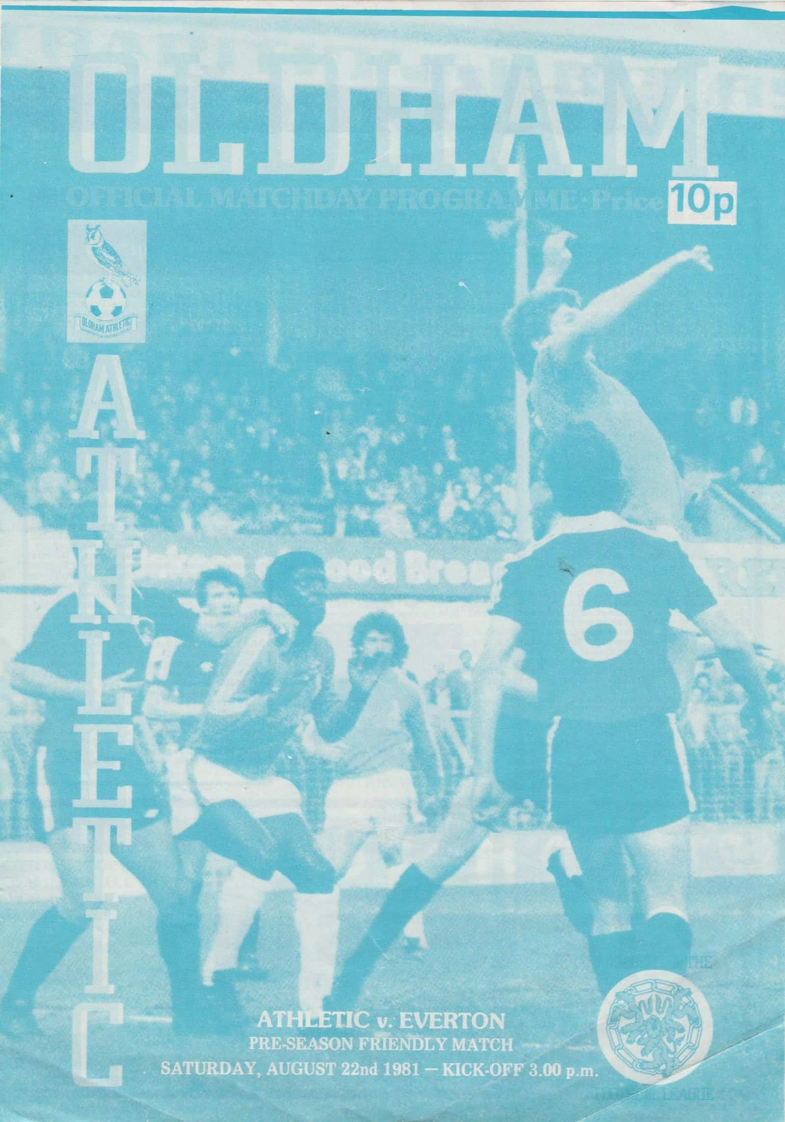 Oldham Athletic v Everton 22-Aug-1981