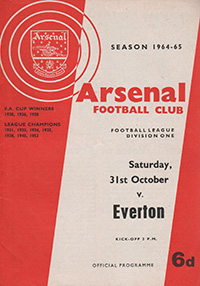 Arsenal v Everton 31-Oct-1964