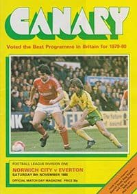 Norwich City v Everton 08-Nov-1980