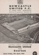 Newcastle United v Everton 08-Apr-1966