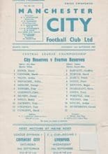 Manchester City Reserves v Everton Reserves 13-Sep-1969