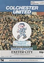 Colchester United v Exeter City 01-Apr-1980