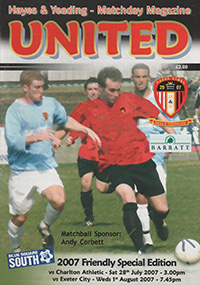 Hayes & Yeading United v Exeter City 01-Aug-2007