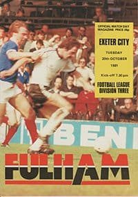 Fulham v Exeter City 20-Oct-1981