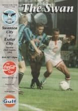 Swansea City v Exeter City 23-Aug-1994