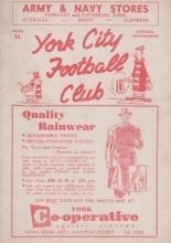 York City v Exeter City 25-Oct-1958