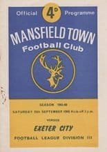 Mansfield Town v Exeter City 25-Sep-1965